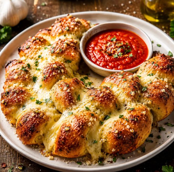 Challa cheese garlic bread